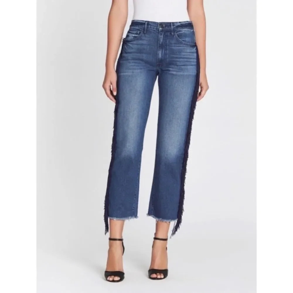 3X1 Higher Ground Crop Jeans in Spanish Fringe